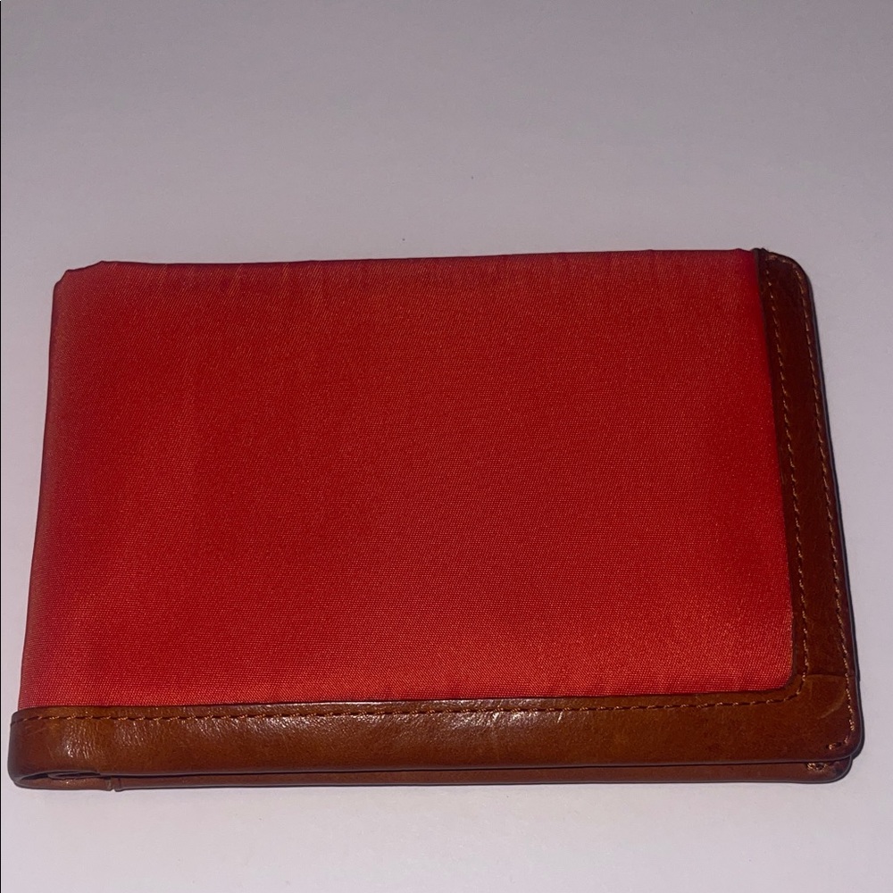 Red and Brown Bifold Wallet